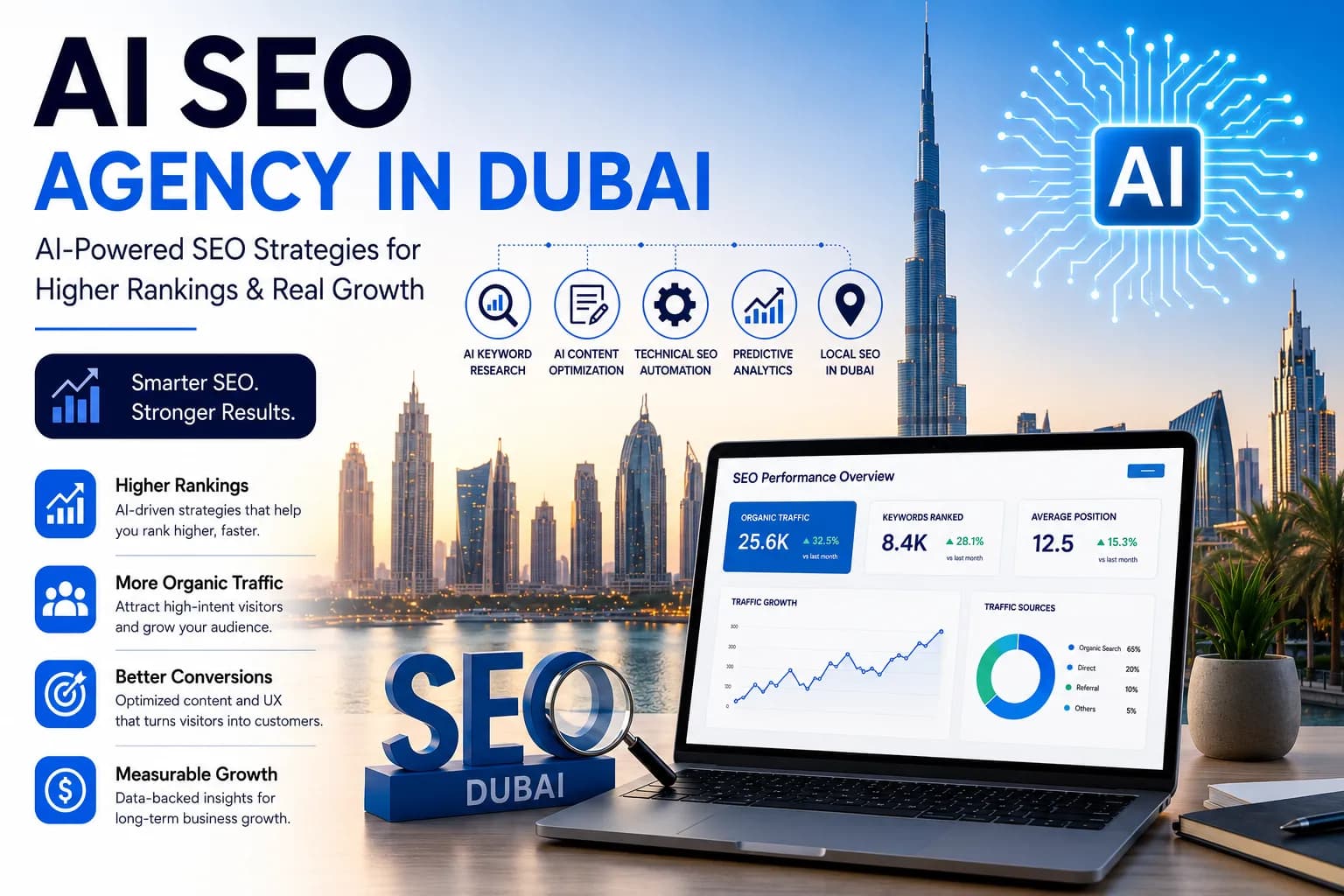 Cover image for AI SEO Agency in Dubai | AI-Powered SEO Services & Growth
